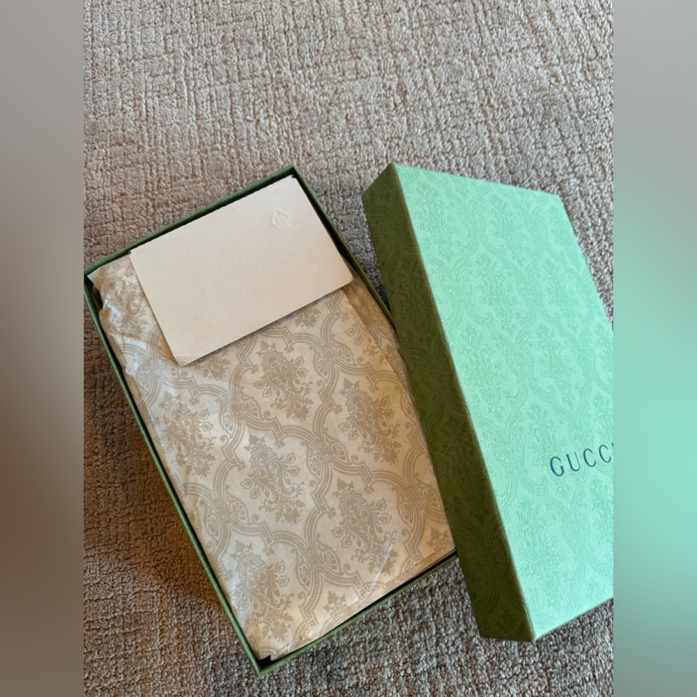 NEW GUCCI Priscilla 85 Black Leather Slingback Pump w Matte Gold Heel size 36 - Picture 9 of 11